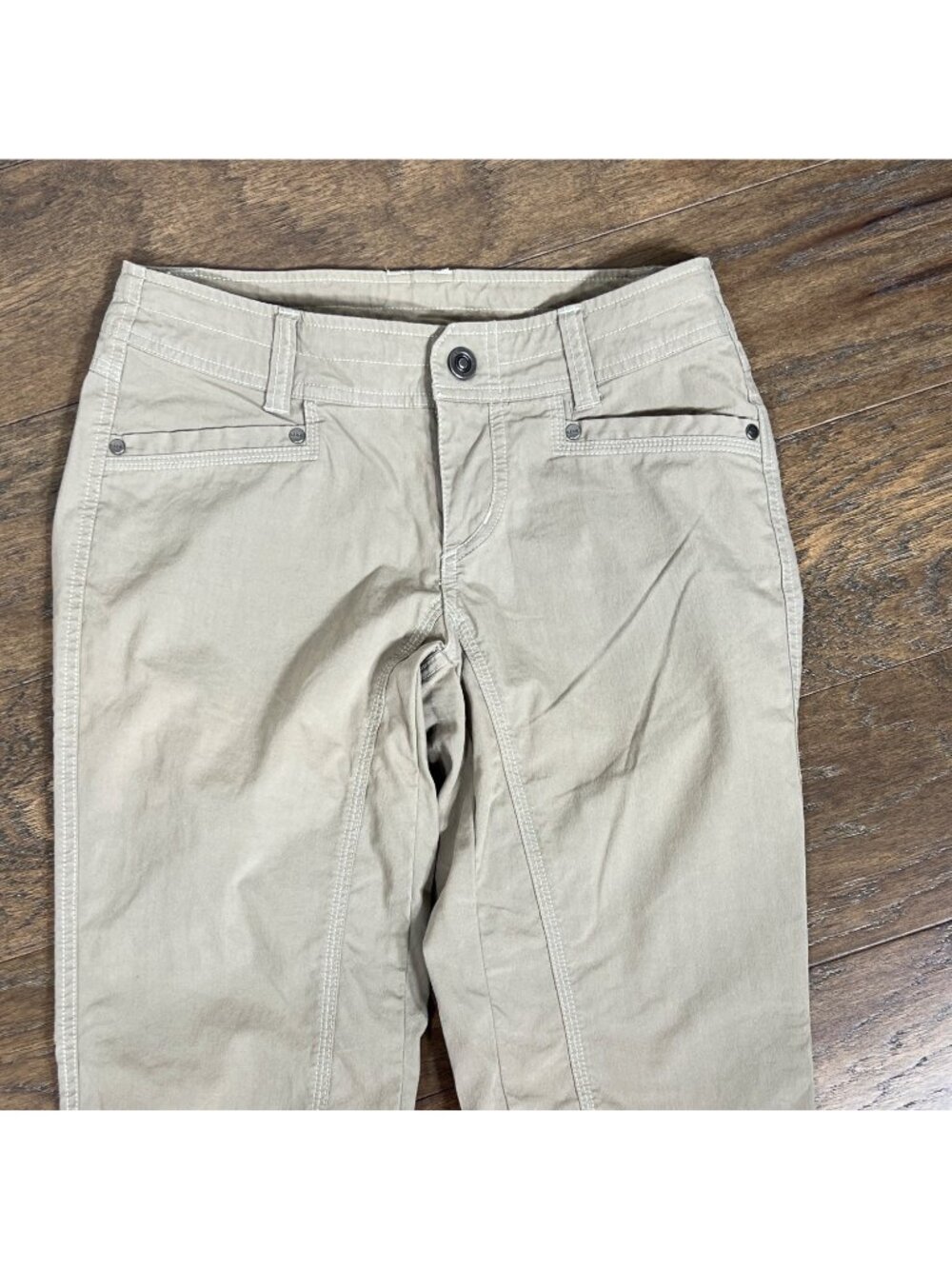 KUHL Women's Vintage Patinadye Pants Khaki Sz 4 EUC - Picture 3 of 7